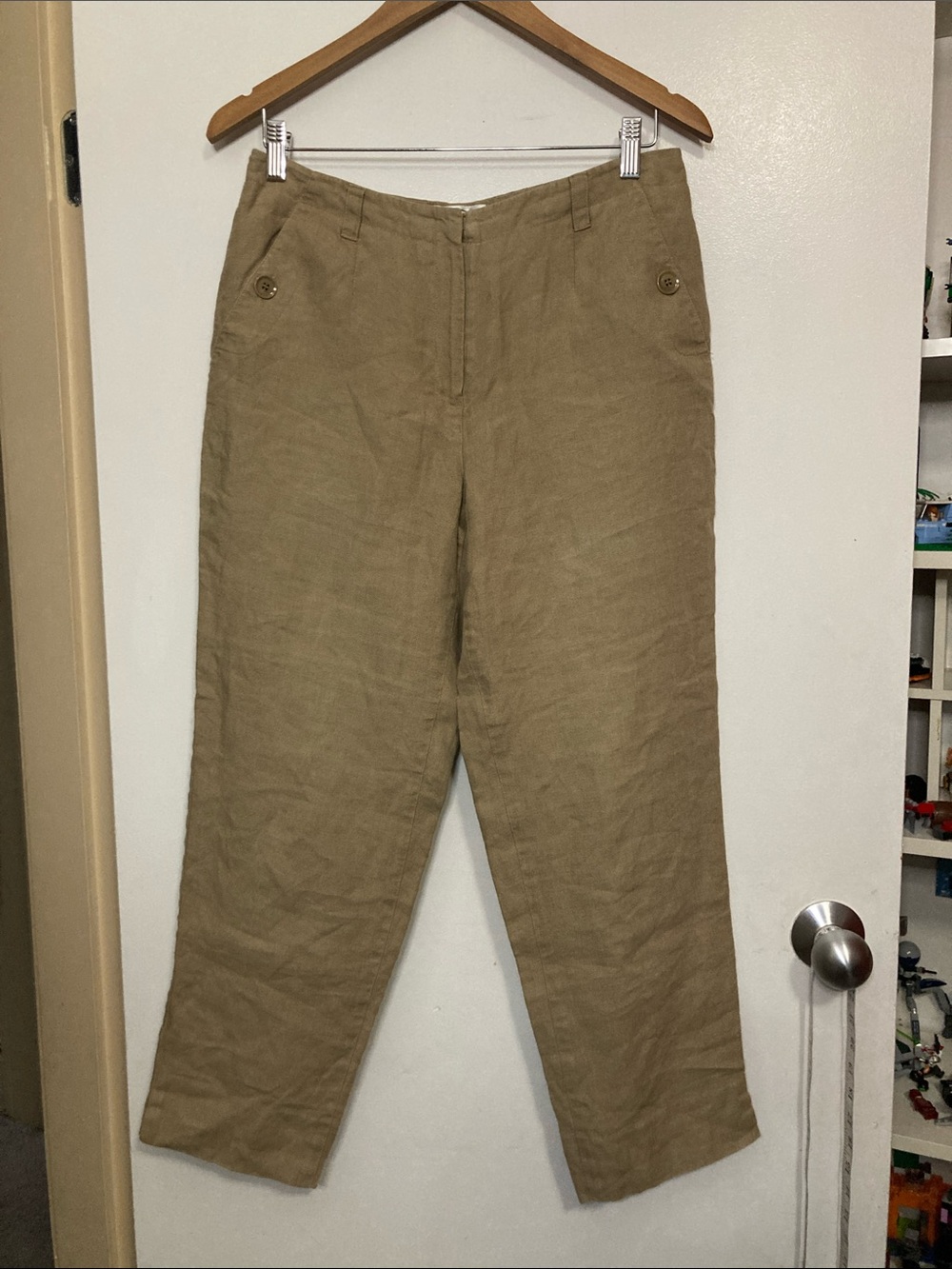 talbots vintage pants Cropped irish linen 16”